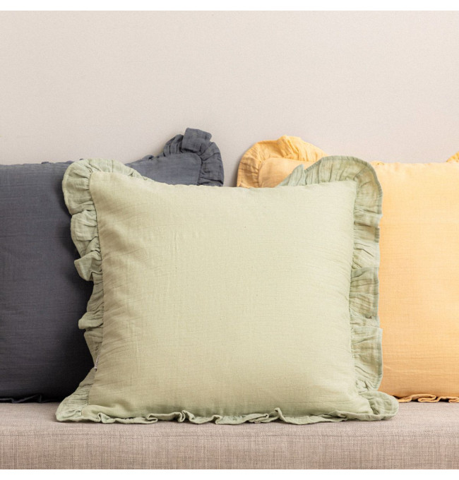 Povlak na polštář ELIN mušelínový, pistáciový 840642