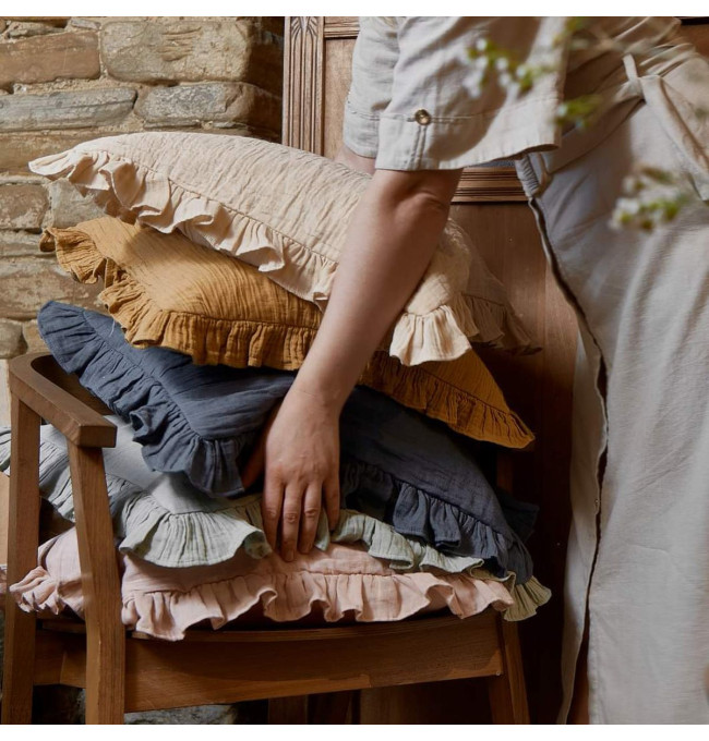 Povlak na polštář ELIN mušelínový, růžový 840666