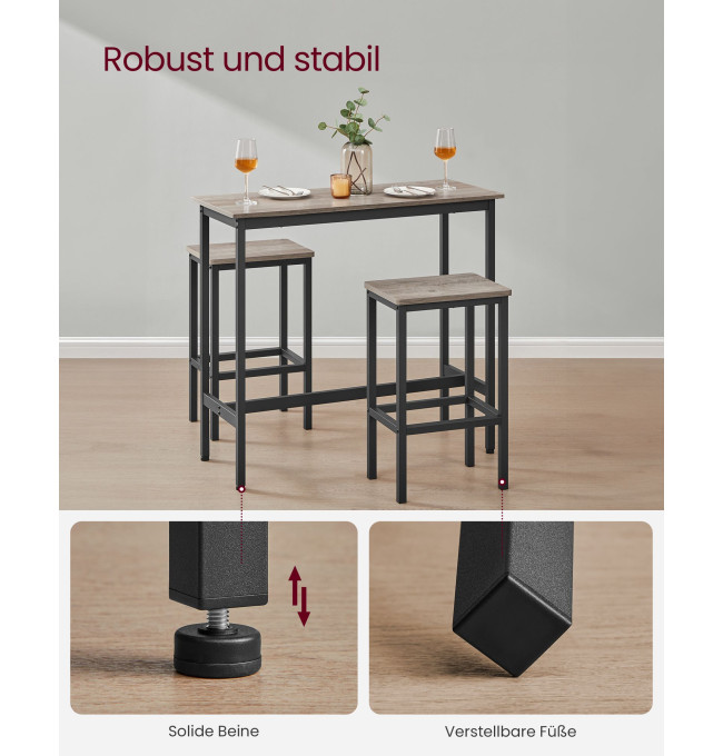 Barový stůl s židlemi LBT218B02