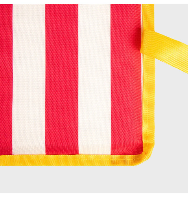 Plážová podložka COLOR VIBES s pruhy, červená / bílá / žlutá 743412