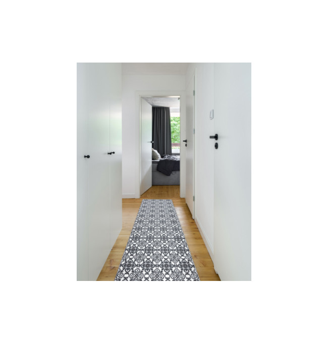Běhoun ARGENT květy - W4949 bílý / šedý