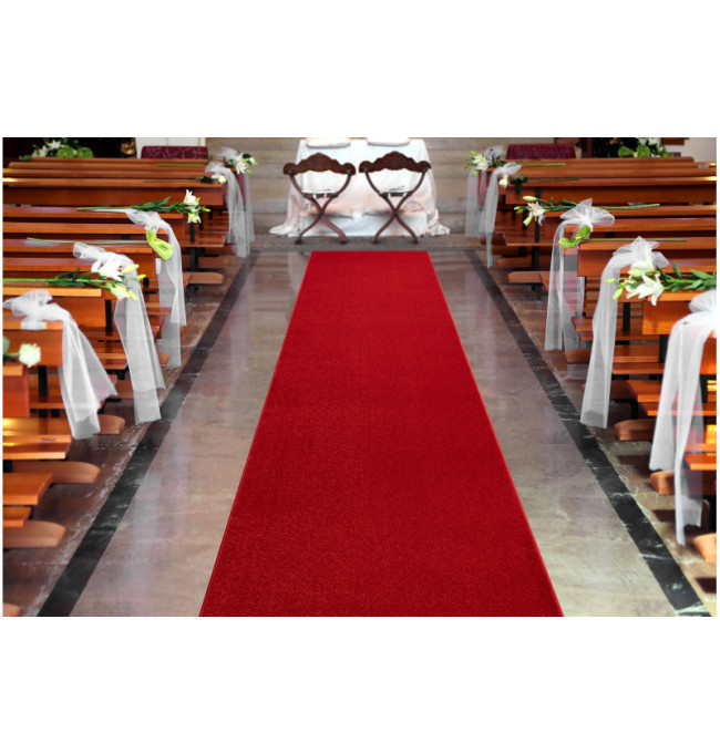 Běhoun KARMEL jednobarevný - červený - Výprodej