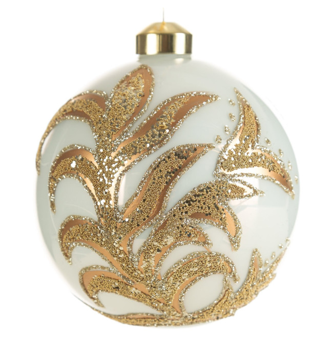 Závěsná vánoční dekorace CHRISTMAS 533 zlatá / bílá (4 ks)