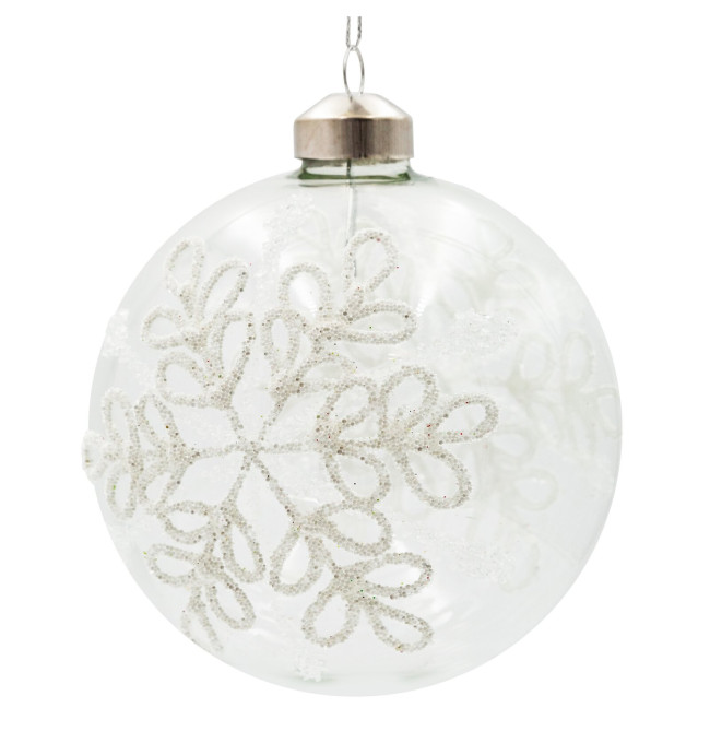 Závěsná vánoční dekorace CHRISTMAS 538 bílá (4 ks)