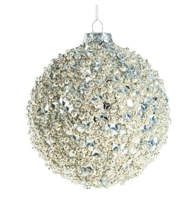 Závěsná vánoční dekorace CHRISTMAS 537 zlatá / stříbrná (4 ks)