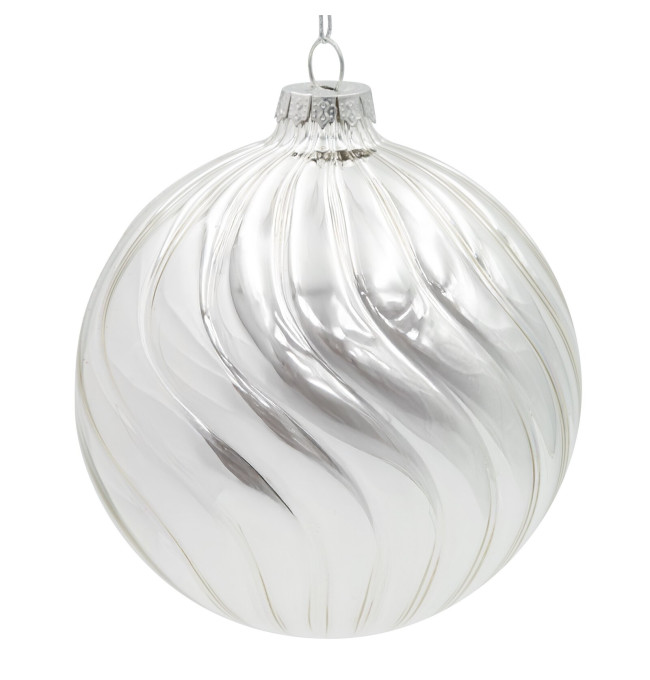 Závěsná vánoční dekorace CHRISTMAS 580 stříbrná (4 ks)