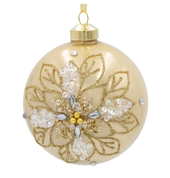 Závěsná vánoční dekorace CHRISTMAS 536 zlatá / stříbrná (4 ks)