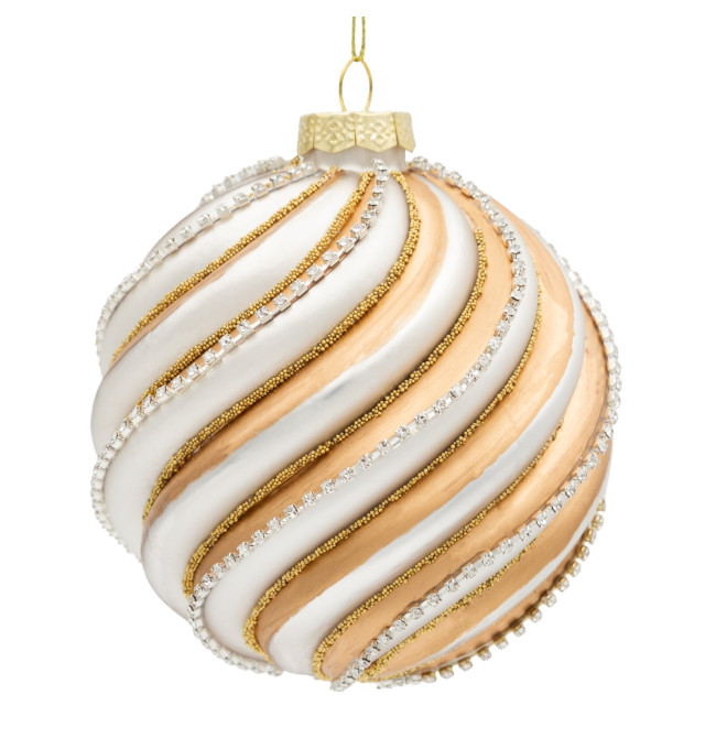 Závěsná vánoční dekorace CHRISTMAS 548 zlatá / stříbrná (4 ks)