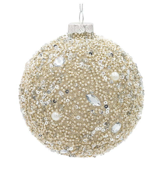 Závěsná vánoční dekorace CHRISTMAS 552 zlatá / stříbrná (4 ks)