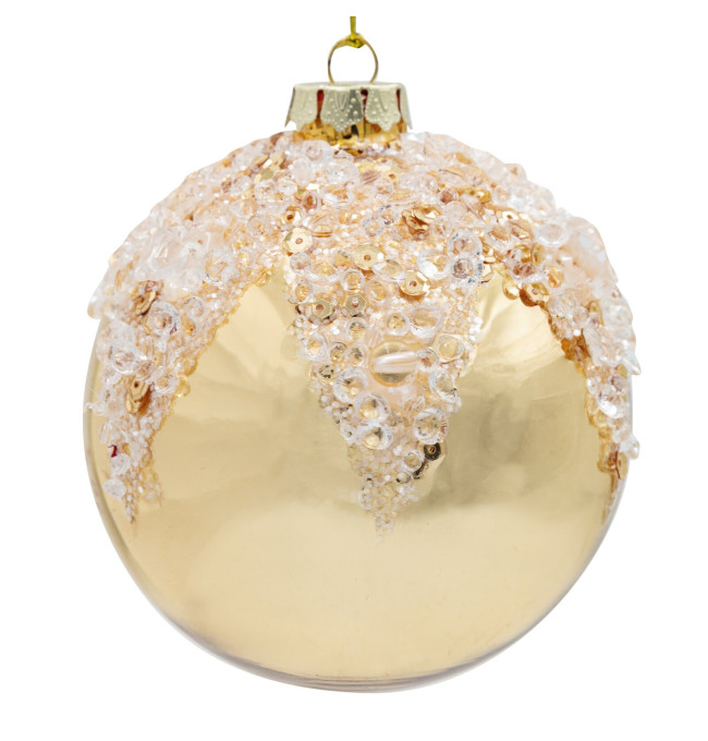 Závěsná vánoční dekorace CHRISTMAS 573 zlatá (4 ks)