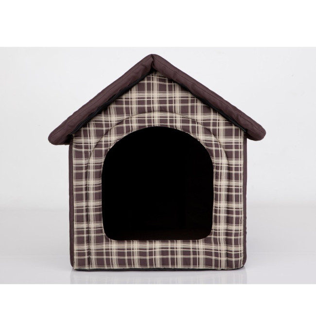 Bouda pro psa R2 pásky, hnědá