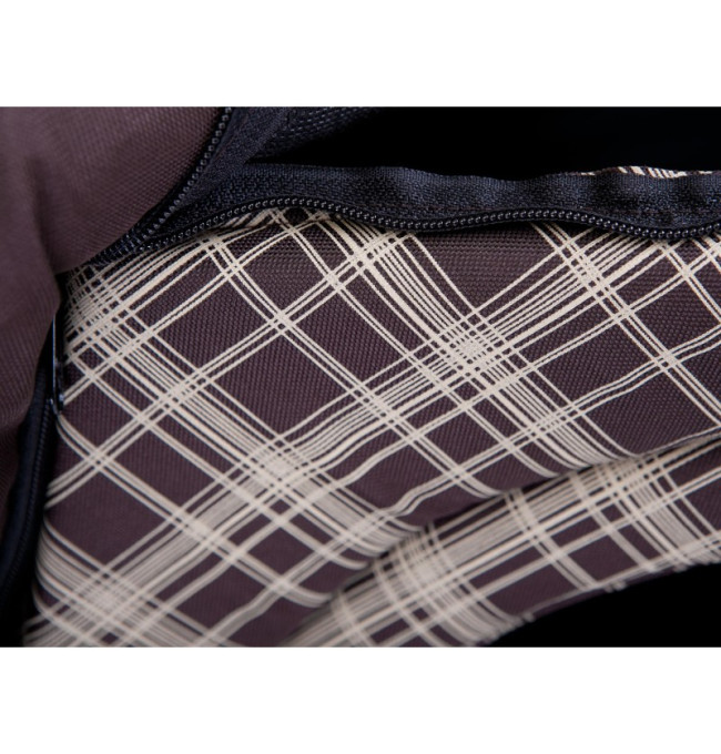 Bouda pro psa R2 pásky, hnědá