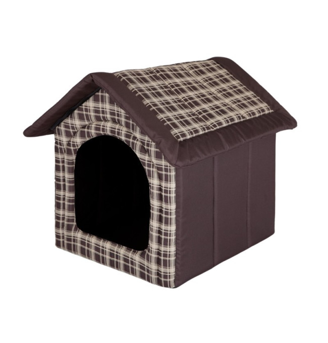 Bouda pro psa R2 pásky, hnědá