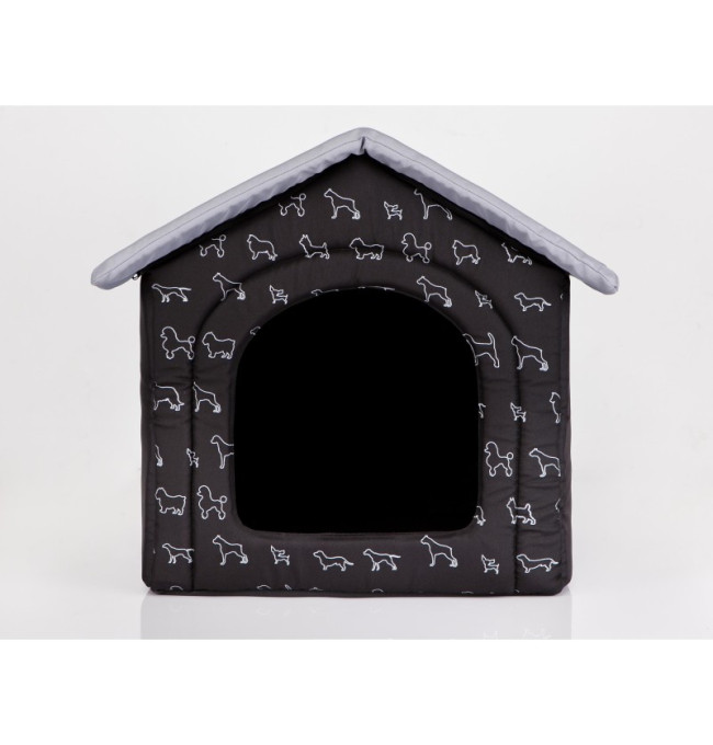 Bouda pro psa R2 s pejsky, černá