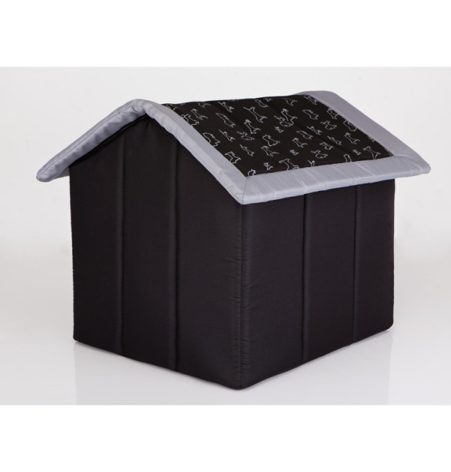 Bouda pro psa R2 s pejsky, černá