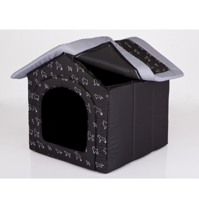 Bouda pro psa R2 s pejsky, černá