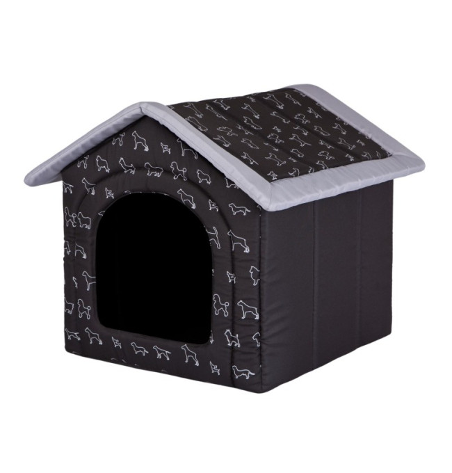 Bouda pro psa R2 s pejsky, černá