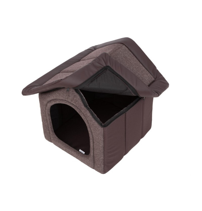 Bouda pro psa INARI R3 ekokůže, hnědá