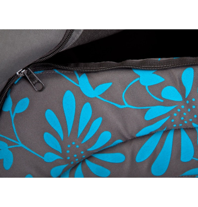 Bouda pro psa R2 květiny, šedá