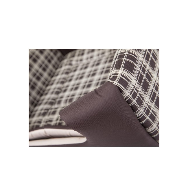 Bouda a pelíšek pro psa BUTTERFLY R3 károvaná, hnědá