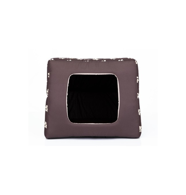 Bouda a pelíšek pro psa BUTTERFLY R1 tlapky, hnědá