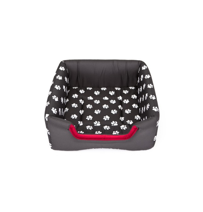 Bouda a pelíšek pro psa BUTTERFLY R1 tlapky, černá