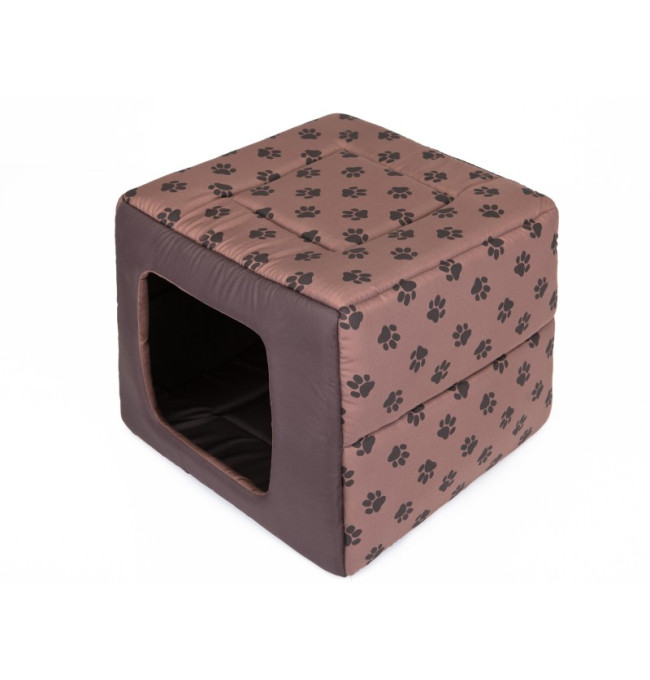 Bouda a pelíšek pro psa BUTTERFLY R3 tlapky, světle hnědá