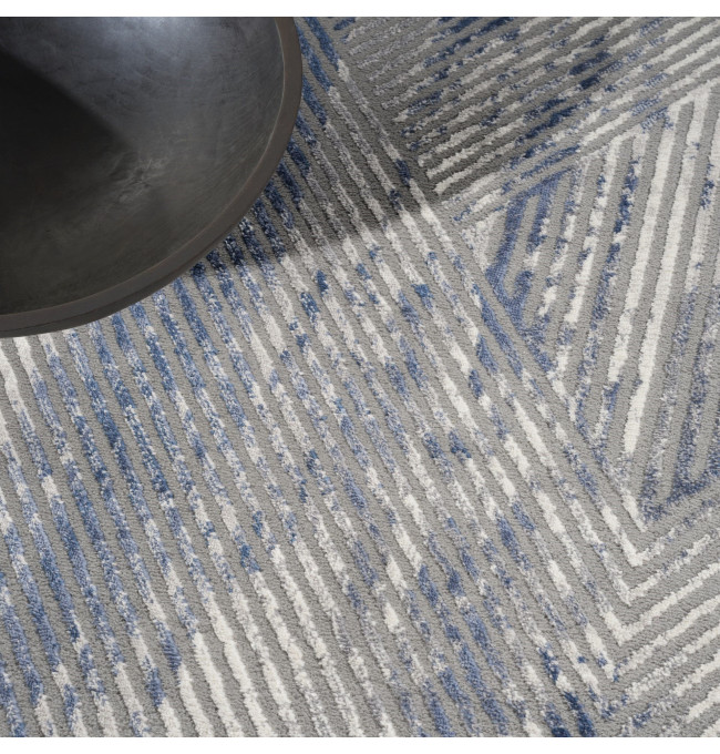 Koberec CALVIN KLEIN TRANSITIONS šedý/modrý