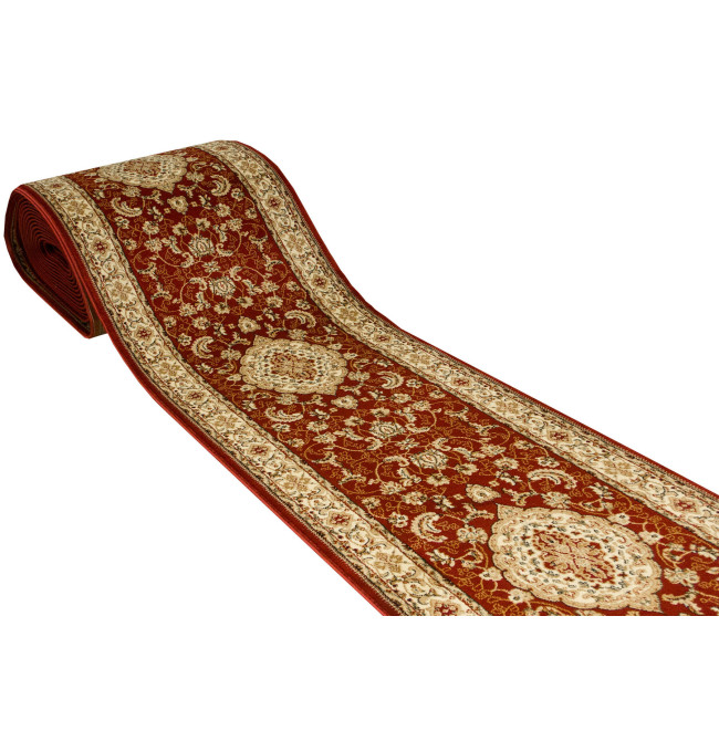 Běhoun Super Rose 2095A ornament / květiny, červený / krémový