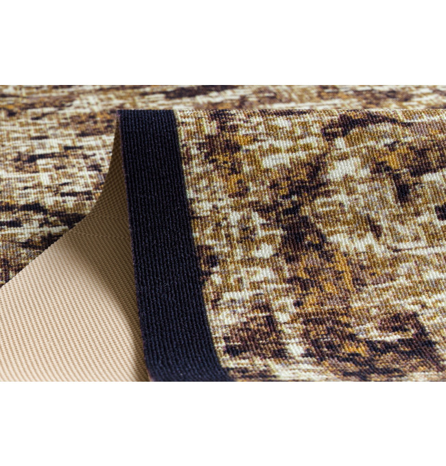 Protiskluzový běhoun DIGITAL - CLASSIC Ornament, béžový / hnědý