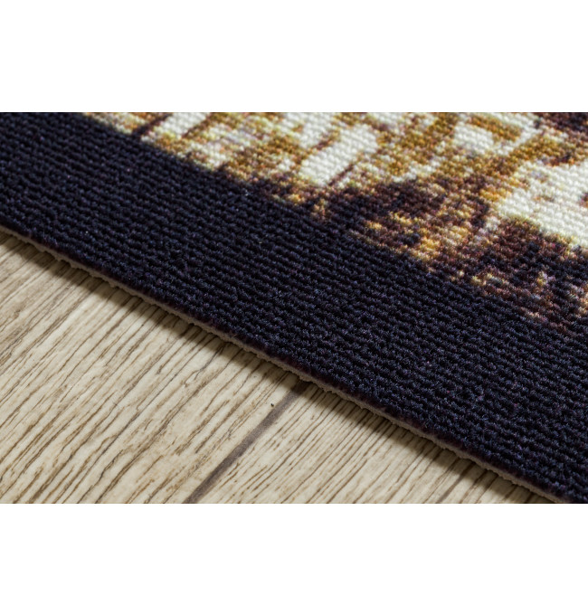 Protiskluzový běhoun DIGITAL - CLASSIC Ornament, béžový / hnědý