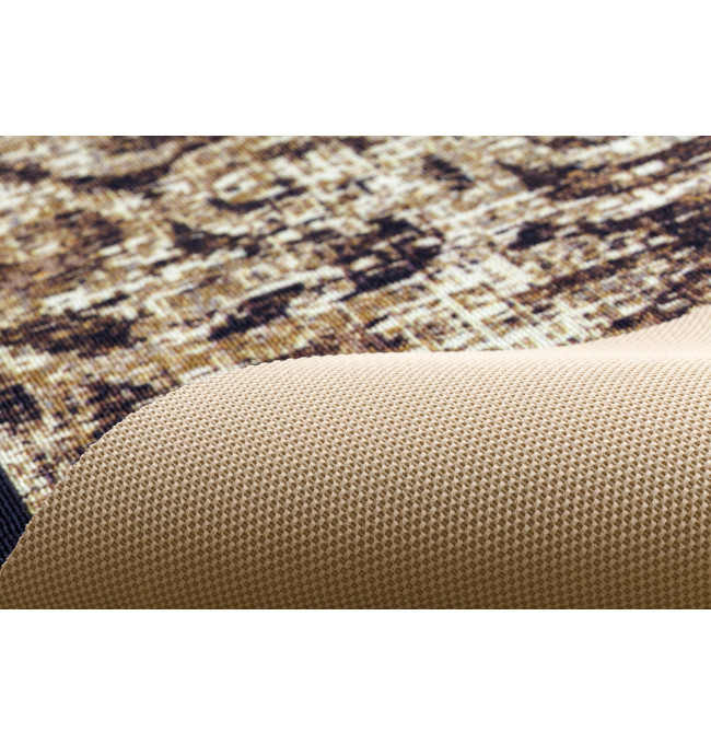 Protiskluzový běhoun DIGITAL - CLASSIC Ornament, béžový / hnědý