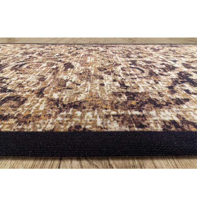 Protiskluzový běhoun DIGITAL - CLASSIC Ornament, béžový / hnědý