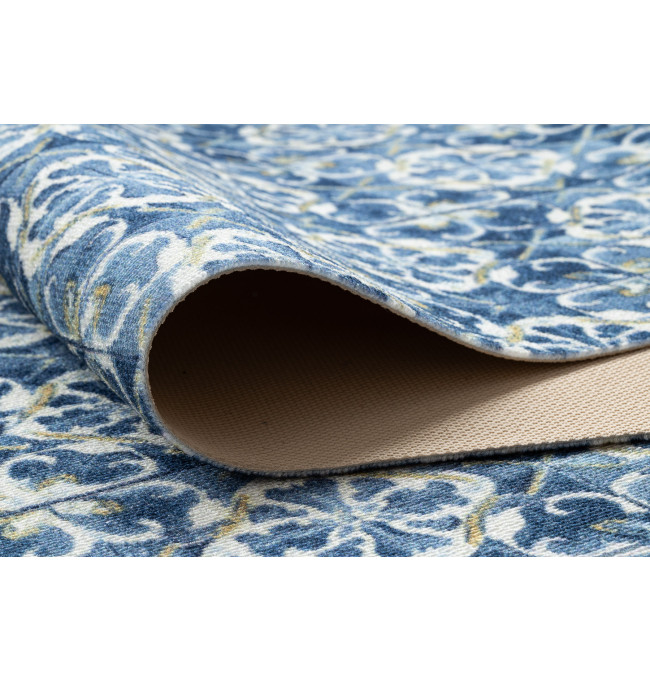 Protiskluzový běhoun DIGITAL lisabonský obklad, modrý / zlatý