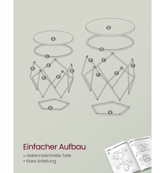 Set konferenčních stolků LET040W46