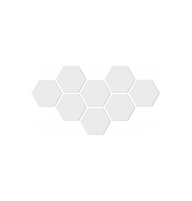 Zrcadlo HEX stříbrné