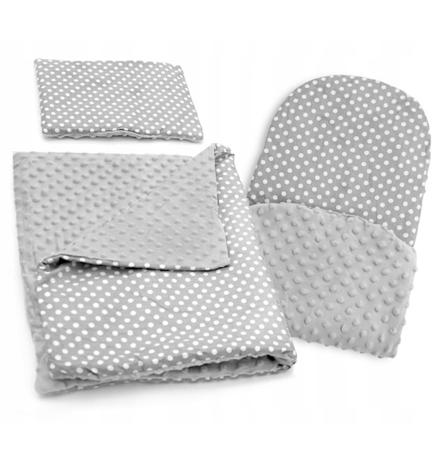 Dětské hnízdo  5v1 GREY/WHITE DOTS