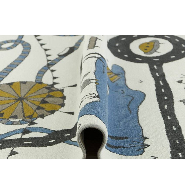 Dětský koberec Ameria cestičky, šedý / krémový