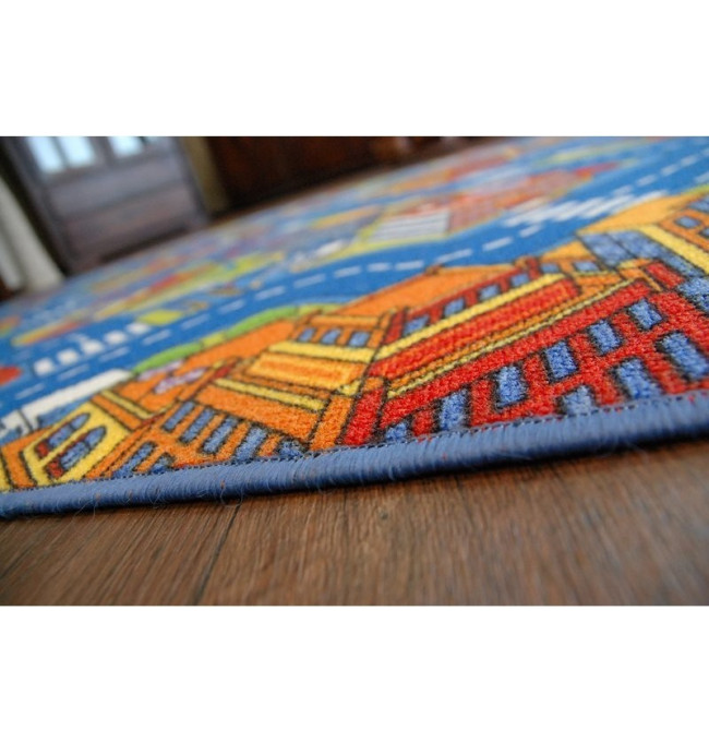 Dětský koberec BIG CITY modrý