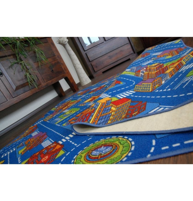 Dětský koberec BIG CITY modrý