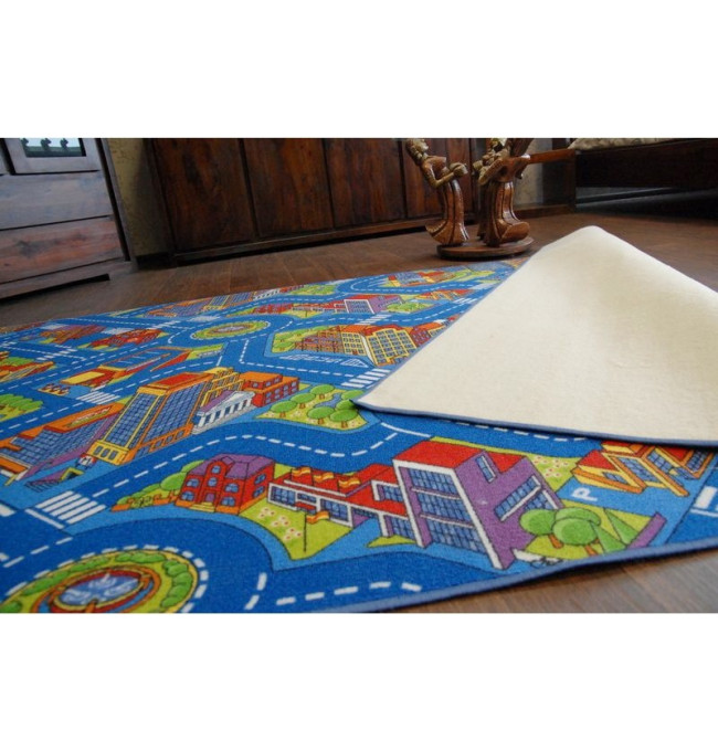 Dětský koberec BIG CITY modrý