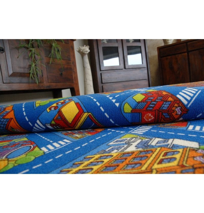 Dětský koberec BIG CITY modrý