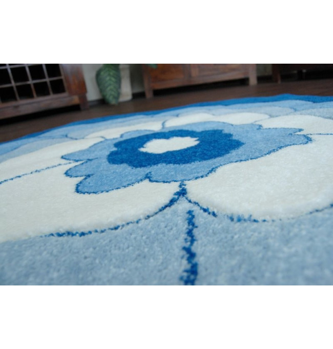Dětský koberec Happy C273 modrý kvítek
