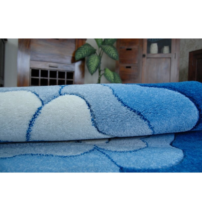 Dětský koberec Happy C273 modrý kvítek