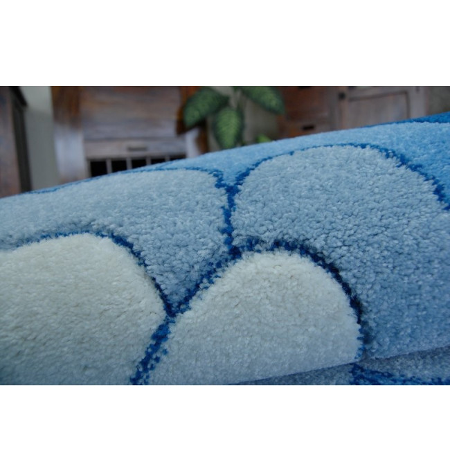 Dětský koberec Happy C273 modrý kvítek