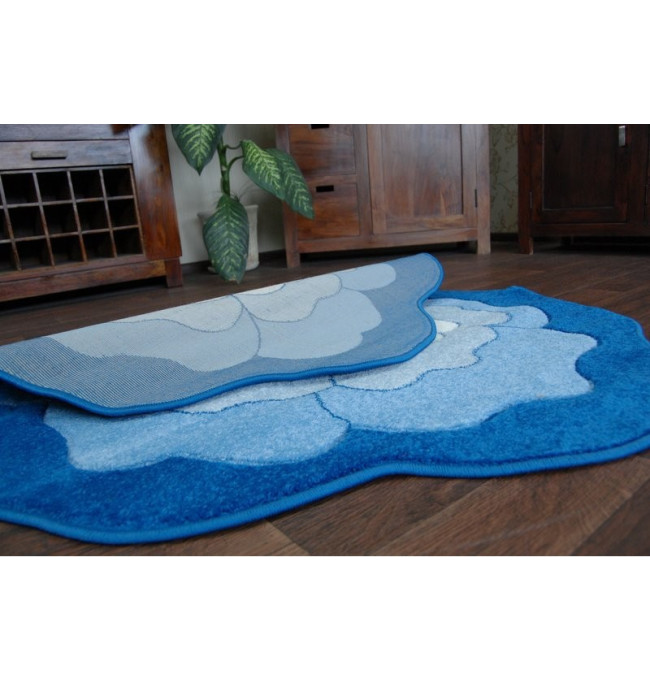 Dětský koberec Happy C273 modrý kvítek