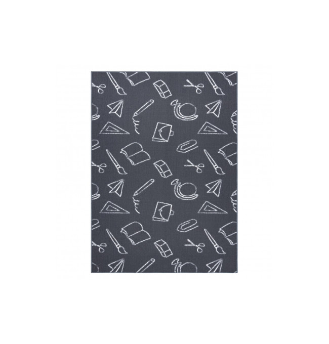 Dětský koberec SCHOOL šedý