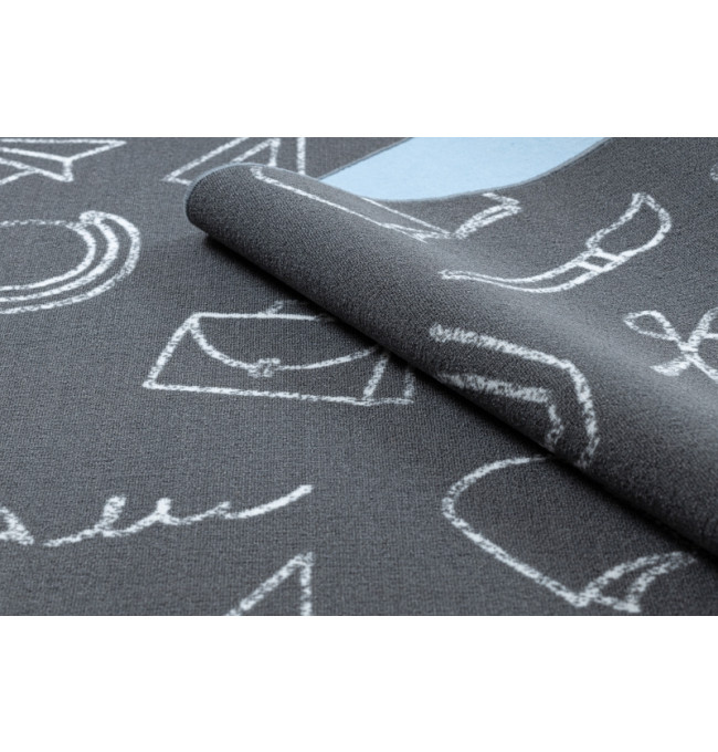 Dětský koberec SCHOOL šedý