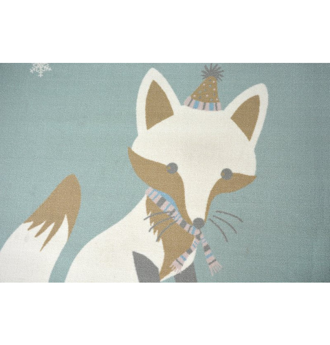 Dětský protiskluzový koberec LOKO Líška zelený