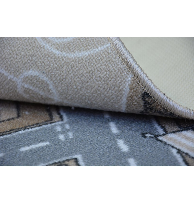 Dětský protiskluzový koberec STREET béžový